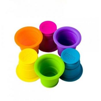 Set 6 Cupe de Silicon Fat Brain Multicolor