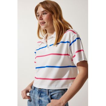 Tricou polo crop in dungi