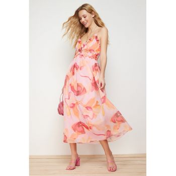 Rochie midi cu model floral