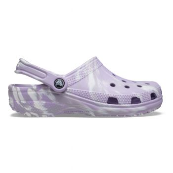 Saboți Crocs Classic Marbled Clog Mov - Lavender/Multi