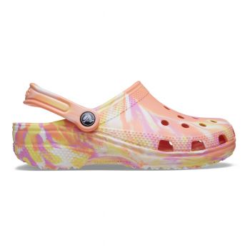 Saboți Crocs Classic Marbled Clog Multicolor - Papaya/Multi