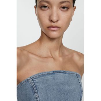 Top de denim fara bretele Florida