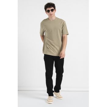 Tricou relaxed fit cu aspect texturat