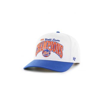 47 brand șapcă din amestec de lână MLB New York Mets culoarea alb, cu imprimeu, BCWS-ARCHH16CTP-WH86 de firma originala