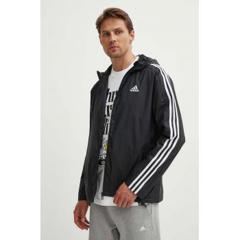 adidas geaca Essentials barbati, culoarea negru, de tranzitie, IB0381