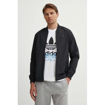 adidas Originals geaca barbati, culoarea negru, de tranzitie, IZ2111