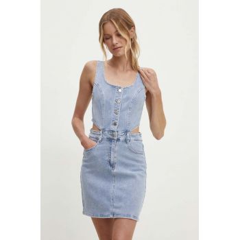 Answear Lab rochie jeans mini, evazati