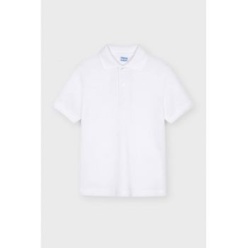 Tricou polo uni de bumbac