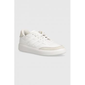 adidas sneakers pentru copii COURTBLOCK culoarea alb, ID6501