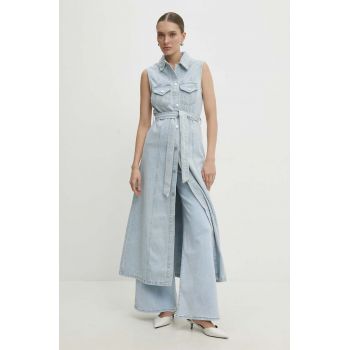 Answear Lab rochie jeans midi, evazati