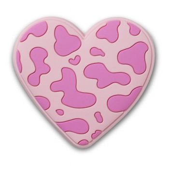 Jibbitz Crocs Pink Tonal Print Heart