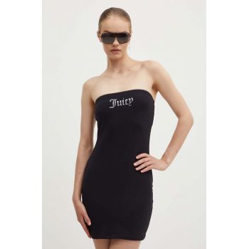 Juicy Couture rochie BABETTE JERSEY DRESS culoarea negru, mini, mulata, JCWED24303