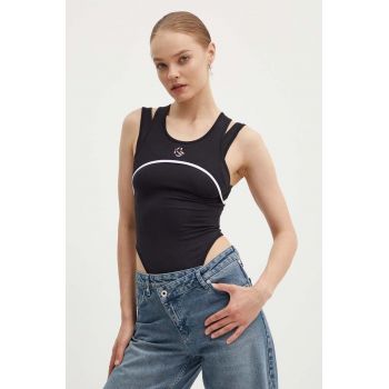 Karl Lagerfeld Jeans body femei, culoarea negru, 245J1708