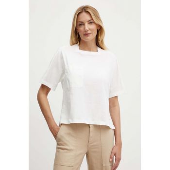 MAX&Co. tricou din bumbac femei, culoarea alb, 2426946071200