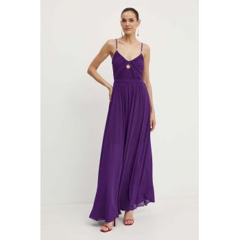 Morgan rochie REVALA culoarea violet, maxi, evazati, REVALA