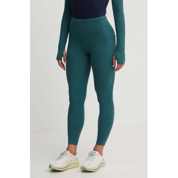 P.E Nation leggins de antrenament Recalibrate culoarea verde, neted, 233G005