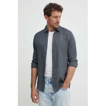 Pepe Jeans camasa de in PAYTTON culoarea gri, cu guler clasic, regular, PM308523