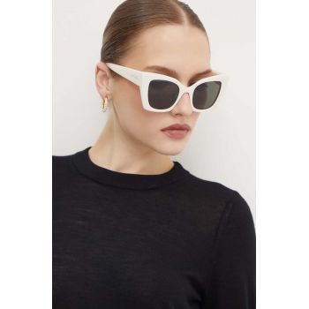 Saint Laurent ochelari de soare femei, culoarea alb