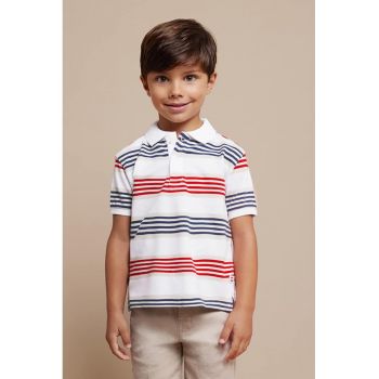 Tricou polo cu model in dungi