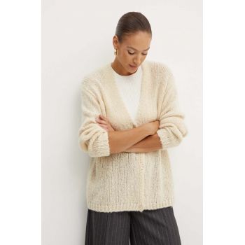 Weekend Max Mara cardigan din lana culoarea bej, călduros, 2425346011600