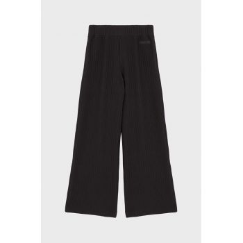 EA7 Emporio Armani pantaloni copii culoarea negru, neted, 6DFP11 FJZNZ