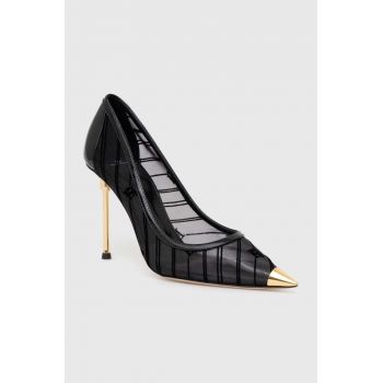 Elisabetta Franchi stilettos de piele culoarea negru, SA42L46E2