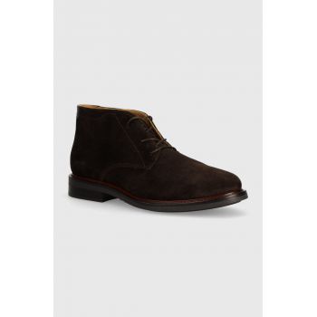 Gant pantofi de piele intoarsa St Fairkon barbati, culoarea maro, 29643758 G399