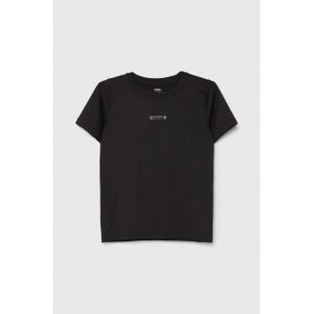 Abercrombie & Fitch tricou copii culoarea negru, cu imprimeu