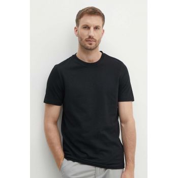 BOSS tricou barbati, culoarea negru, neted