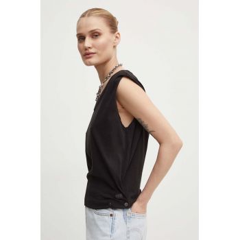 G-Star Raw top din bumbac culoarea negru, D24641-D601