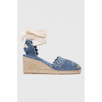 Karl Lagerfeld espadrile KAMINI MID femei, toc pana, KL32206