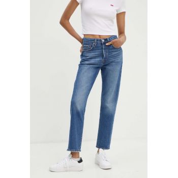 Levi's jeansi 501 CROP femei high waist, 36200