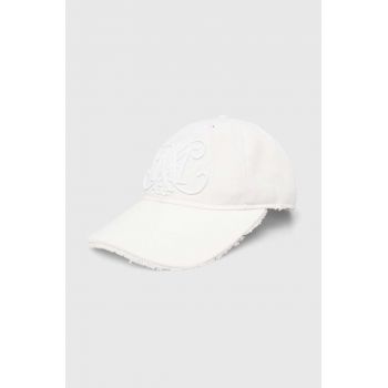 MAX&Co. șapcă de baseball din bumbac culoarea alb, cu imprimeu, 2426576016200
