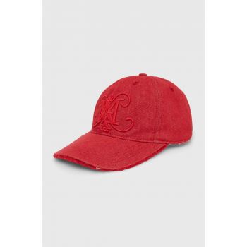 MAX&Co. șapcă de baseball din bumbac culoarea rosu, cu imprimeu, 2426576016200