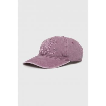 MAX&Co. șapcă de baseball din bumbac culoarea violet, cu imprimeu, 2416571017200