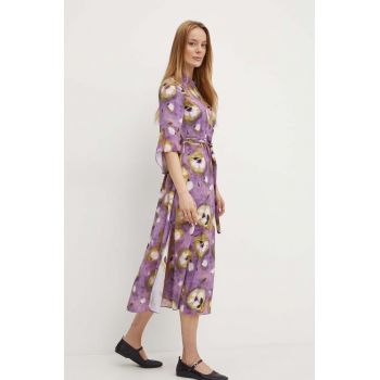MAX&Co. rochie culoarea violet, midi, evazati, 2426226111200