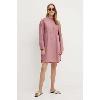 MAX&Co. rochie din bumbac culoarea roz, mini, oversize, 2426226031200