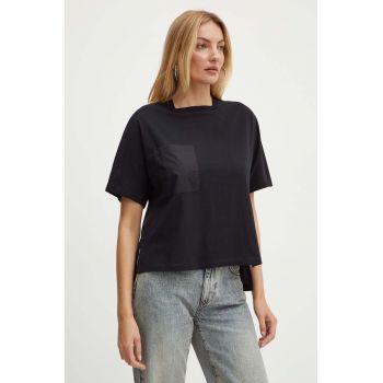 MAX&Co. tricou din bumbac femei, culoarea negru, 2426946071200
