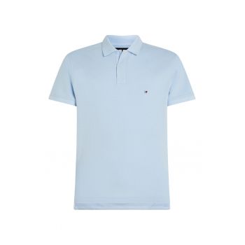 Tricou polo regular fit cu aspect de bumbac