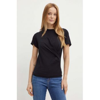 MAX&Co. tricou din bumbac femei, culoarea negru, 2426946051200