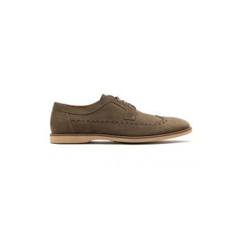 Pantofi brogue de piele intoarsa Scott