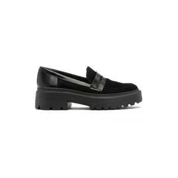 Pantofi loafer de piele cu aspect masiv