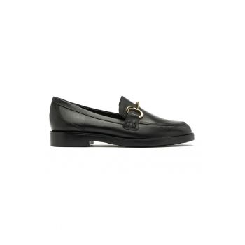 Pantofi loafer de piele cu detalii de lant