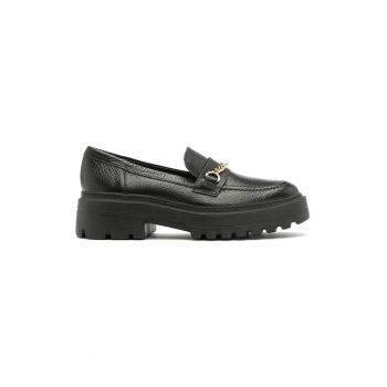 Pantofi loafer de piele cu detaliu metalic Pauline