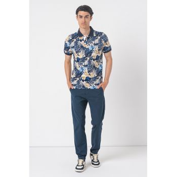 Tricou polo cu imprimeu tropical