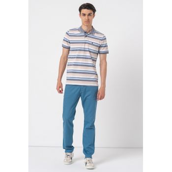 Tricou polo cu model in dungi