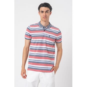 Tricou polo cu model in dungi