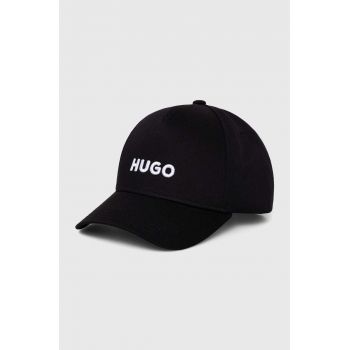 HUGO șapcă de baseball din bumbac culoarea negru, cu imprimeu, 50518901 de firma originala