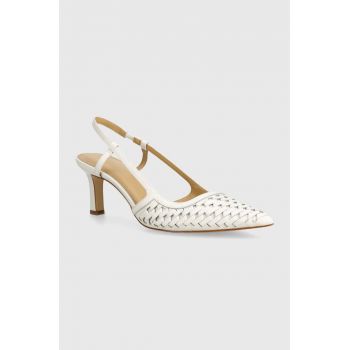 MICHAEL Michael Kors stilettos de piele Alora culoarea alb, 40T4AOMS3L 085