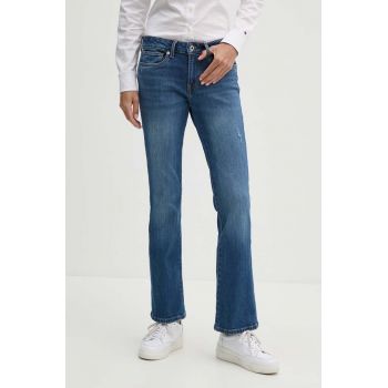 Pepe Jeans jeansi BOOTCUT LW femei high waist, PL204732HV4